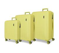 MOVOM Wood, Maleta de Cabina, Equipaje, Interior con Dos Compartimentos, Fabricada en ABS Material Resistente y Ligero, 4 Ruedas giratoriasCierre de combinación Lateral, De Joumma Bags