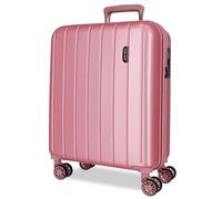 Movom Wood Maleta de Cabina Rosa 40x55x20 cms Rígido 2,8 kgs Cierre TSA ABS 2,8 kgs 37L Equipaje de Mano