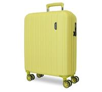 Movom Wood Maleta de cabina Verde 40x55x20 cms Rígida ABS Cierre TSA 37L 2,8 kgs 4 Ruedas dobles equipaje mano