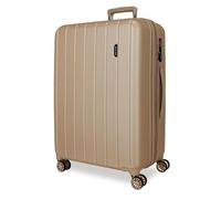Movom Wood Maleta grande Beige 52x75x33 cms Rígida ABS Cierre TSA 109L 4,9Kgs 4 Ruedas Dobles Extensible