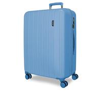 Movom Wood Maleta Mediana Denim 48x68x27 cm Rígida ABS Cierre TSA Integrado 72L 3,5kg 4 Ruedas Dobles Extensible
