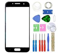 MovTEK Pantalla Repuesto Cristal Tactil Frontal para Samsung Galaxy A3 2017 A320 SM-A320F con Kit de Herramientas y Adhesivo 3M Negro