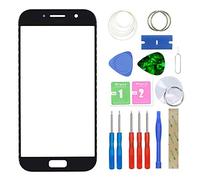 MovTEK Pantalla Repuesto Cristal Tactil Frontal para Samsung Galaxy A5 A520 (2017) con Kit de Herramientas y Adhesivo 3M Negro