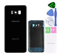 MovTEK Tapa Trasera Bateria de Cristal Trasero Original para Samsung Galaxy S8 Plus S8+ G955F con Lente de Cámara (Negro Medianoche)