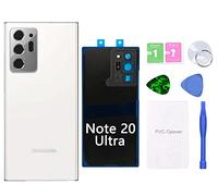 MovTEK Tapa Trasera Cristal Trasero Original para Samsung Note 20 Ultra N985 /5G N986B con Lente de Camara y Kit de Herramientas (Blanco Místico)