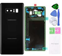 MovTEK Tapa Trasera Cristal Trasero Original para Samsung Note 8 N950F con Lente de Camara y Kit de Herramientas (Negro Medianoche)
