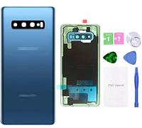 MovTEK Tapa Trasera Cristal Trasero Original para Samsung S10+ Plus G975F con Lente de Camara y Kit de Herramientas (Azul Prisma)