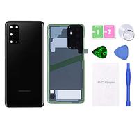 MovTEK Tapa Trasera Cristal Trasero Original para Samsung S20 G980F /5G G981B con Lente de Camara y Kit de Herramientas (Negro Cósmico)
