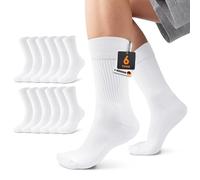 Mowenti Calcetines Hombre Mujer Deportivos Calcetines Deporte Hombre Mujer Invierno Calcetines Algodon Hombre Blancos Tenissocken Running Socks 39-42 6 Pares