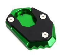 MOWOK Placa para caballete motocicleta para Kawasaki ER6N ER6F Z650 Z900 RS Z900SE Z1000 SX ninja1000sx ninja650 z800 ZX6R zx10r Accesorios de moto soporte lateral extensión pie (Verde)