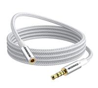MOWSAG Alargador Jack 3.5 con Microfóno, Alargador Auriculares 3.5mm con HiFi Sonido, 4 Pines Cable Jack 3.5 mm Macho a Hembra Compatible con Switch, PS5 / PS4, Cascos, Altavoz, PC, Móvil