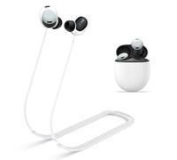 MOWYEOK Correa antipérdida para auriculares, compatible con auriculares Google Pixel Buds Pro, cordón de silicona suave, adecuado para deportes al aire libre, correr, fitness, color blanco