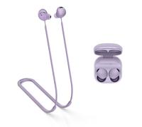 MOWYEOK Correa antipérdida para auriculares, compatible con auriculares Samsung Galaxy Buds 2 Pro, cordón de silicona suave, adecuado para deportes al aire libre, correr, fitness, color morado