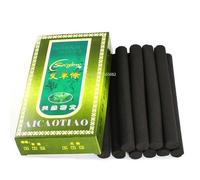 Moxa Artemisa Puro,Moxa Sin Humo 10 piezas/caja 12 * 120 mm rollos de moxa sin humo rodillo tradicional palo negro quemador masaje moxibustión