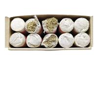 Moxa Artemisa Puro,Moxa Sin Humo 10 rollos de moxibustión, palos moxa pura, medicina herbal tradicional, acupuntura, masaje, cuerpo cálido, alivio del dolor(Moxa stick 1)