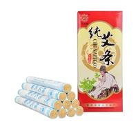 Moxa Artemisa Puro,Moxa Sin Humo 12 En 1 Box Copper palillo de Moxa Instrumento 10 Sticks(Moxa)