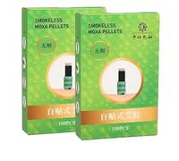 Moxa Artemisa Puro,Moxa Sin Humo 360 piezas Mini Moxa autoadhesiva Moxibustión sin humo Masajeador Calentamiento Punto de acupuntura Meridiano(Smokeless 2 Boxes)