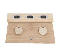Moxa Sticks Burner Popular Moxibustión Caja de Bambú Moxa Roll Stick Holder Estuche Dispositivo de Masaje de Acupuntura Herramienta Moxibustión Terapia de Calefacción, 3 Tipos Caja de(3 agujeros)