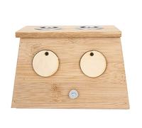 Moxa Sticks Burner Popular Moxibustión Caja de Bambú Moxa Roll Stick Holder Estuche Dispositivo de Masaje de Acupuntura Herramienta Moxibustión Terapia de Calefacción, 3 Tipos Caja de(2 agujeros)