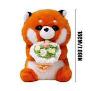 Moxeupon Animales De Peluche | Muñeca con Ramo,Animal De Peluche San Valentín - Juguete De Felpa Suave Y Abrazable Regalo Afectivo para Novia Esposa Niña En Cumpleaños Boda Navidad Y Día del Amor