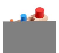 Moxeupon Bloques de Cilindros Juguetes Sensoriales | Juego Sensorial De Madera Clasificador De Colores Y Mesa,Juguete Educativo Interactivo De Habilidades Motoras Finas para Niños Pequeños