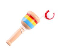 Moxeupon Bola de Madera para Lanzar y Atrapar | Juego de Aprendizaje Sensorial - Desarrolla Motricidad Chicas Fino Niños Cumpleaños Pascua Parque Picnic Zona De Juegos