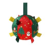 Moxeupon Bolas de masticar para perros, juguetes para mordicchio navideños de peluche con chirrido | Juguetes para la dentición y adiestramiento de antinoia para cachorros y perros adultos de talla