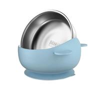 Moxeupon Boles Para Bebé Con Ventosa, Cuenco De Silicona Con Ventosa Antideslizante, Recipientes Entrenadores De Agarre Con Interior Acero Inoxidable Para Comer Viajar Niños Pequeños