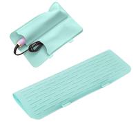 Moxeupon bolsa de plancha plana, bolsa de rizador | Bolsa de viaje con soporte de hierro de silicona para herramientas para el cabello | Soporte para plancha, bolsa de viaje para rizador resistente al