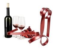 Moxeupon Botellero flotante | Botellero colgante con forma de cinta | Organizador de licores de metal para casa, cocina, comedor