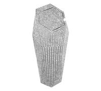 Moxeupon Cubo De Basura Para Coche,Porta Basuras Para Interior Con Piedras Brillantes Y Tapa | Recipiente Para Residuos Del Habitáculo - Para Camping Viaje Por Carretera Camión SUV Furgoneta