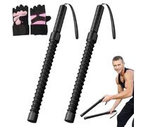 Moxeupon Cuerda de entrenamiento, cuerdas de combate, cuerdas inalámbricas para entrenamiento, dispositivos negros ligeros sin agarre antideslizante para hombres y mujeres, entrenamiento de fuerza