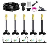 Moxeupon de riego por goteo para jardín, kit de riego por goteo para jardín, de riego automático para césped terraza con aspersor y de pulverización como