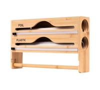Moxeupon Dispensador de láminas, cortador de film para cocina, alimentos, almacenamiento de película, montado en la pared, caja de corte para almacenamiento de papel, diario, hogar, frigorífico