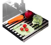 Moxeupon Escurreplatos - Estante escurreplatos plegable | Alfombra multifuncional termorresistente para vajilla, platos, vasos, tazas y ollas
