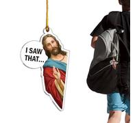 Moxeupon He visto este colgante de puerta de Jesús, He visto que Jesús colgaba | Jesús Divertido 2D Colgador,Cristiano Religioso He visto Que Jesús Signo para Mujeres Hombres Colegas Mamá