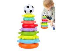 Moxeupon Juguete De Apilar para Niños - Aro Sensorial para Apilar - Juguete Educativo Preescolar para Aprender Colores y Formas para Niños y Niñas