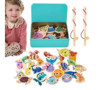 Moxeupon Juguetes De Pesca para Niños,Juego Sensorial con Tablero De Pesca - Juguetes Interactivos De Motricidad Fina, Material Educativo para Interacción Padre-Hijo Y Actividades Sensoriales