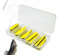 Moxeupon Moscas de espuma para atar moscas, juego de 15 piezas de cuerpo de espuma flotante, juego de herramientas flotantes en seco con accesorios de pesca de alta densidad para pescadores y