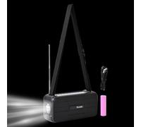 Moxeupon Radios Meteorológicos - Radio Portátil Recargable,Altavoz con Luz para Exteriores, Viajes, Playa, Gimnasio y Hogar - Uso en Escuela, Trabajo y Relajación para Mujeres y Hombres