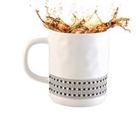 Moxeupon Taza de café de cerámica con diamantes de imitación, taza de leche de desayuno 300 ml | Taza de cerámica versátil para vino, café, cerveza y bebidas