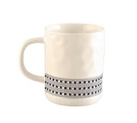 Moxeupon Taza de piedra de diamantes de imitación con asa, taza de leche de desayuno 300 ml | Taza de cerámica versátil para vino, café, cerveza y bebidas