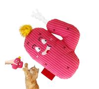 Moxeupon Toys Catnip para Gatos, Juguetes de nip de Gato, Catnip dentición Cactus Cat Chew Toy, Almohada Segura Juegos interactivos con Sonido, Mascotas Son Lindas muñecas Limpieza