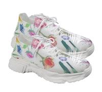 Moxeupon Zapatillas con Cordones, Zapatos ortopédicos para Caminar para Mujer, Zapatos Deportivos Planos Zapatos Deportivos Casuales al Aire Libre Zapatos Casuales Coloridos Zapatos para Caminar