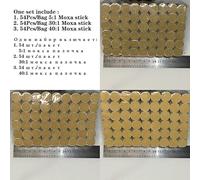 Moxibustión Artemisa,Barras de Moxa Natural Palitos de moxa for masaje de puntos de acupuntura meridianos calientes, terapia con ajenjo, rollos de moxibustión, atención médica china(Total set)
