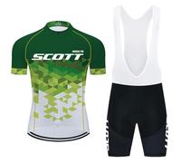 Moxilyn Ropa Ciclismo Set Manga Corta Mono Ciclismo Hombre Completo Ciclismo Verano para Bicicleta de MTB con Pantalones Cortos Acolchados de Gel Transpirable