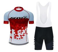Moxilyn Ropa Ciclismo Set Manga Corta Mono Ciclismo Hombre Completo Ciclismo Verano para Bicicleta de MTB con Pantalones Cortos Acolchados de Gel Transpirable