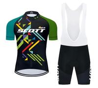 Moxilyn Ropa Ciclismo Set Manga Corta Mono Ciclismo Hombre Completo Ciclismo Verano para Bicicleta de MTB con Pantalones Cortos Acolchados de Gel Transpirable