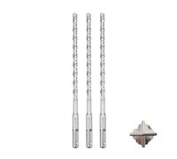 MOXPIFY Broca SDS Plus de 3 piezas, 8 x 260 mm, broca para hormigón con 4 cortes de metal duro y doble hélice para hormigón y mampostería