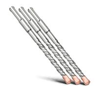 MOXPIFY Broca SDS Plus de doble hélice, taladro percutor para hormigón, piedra natural, 10 x 160 mm, 3 unidades